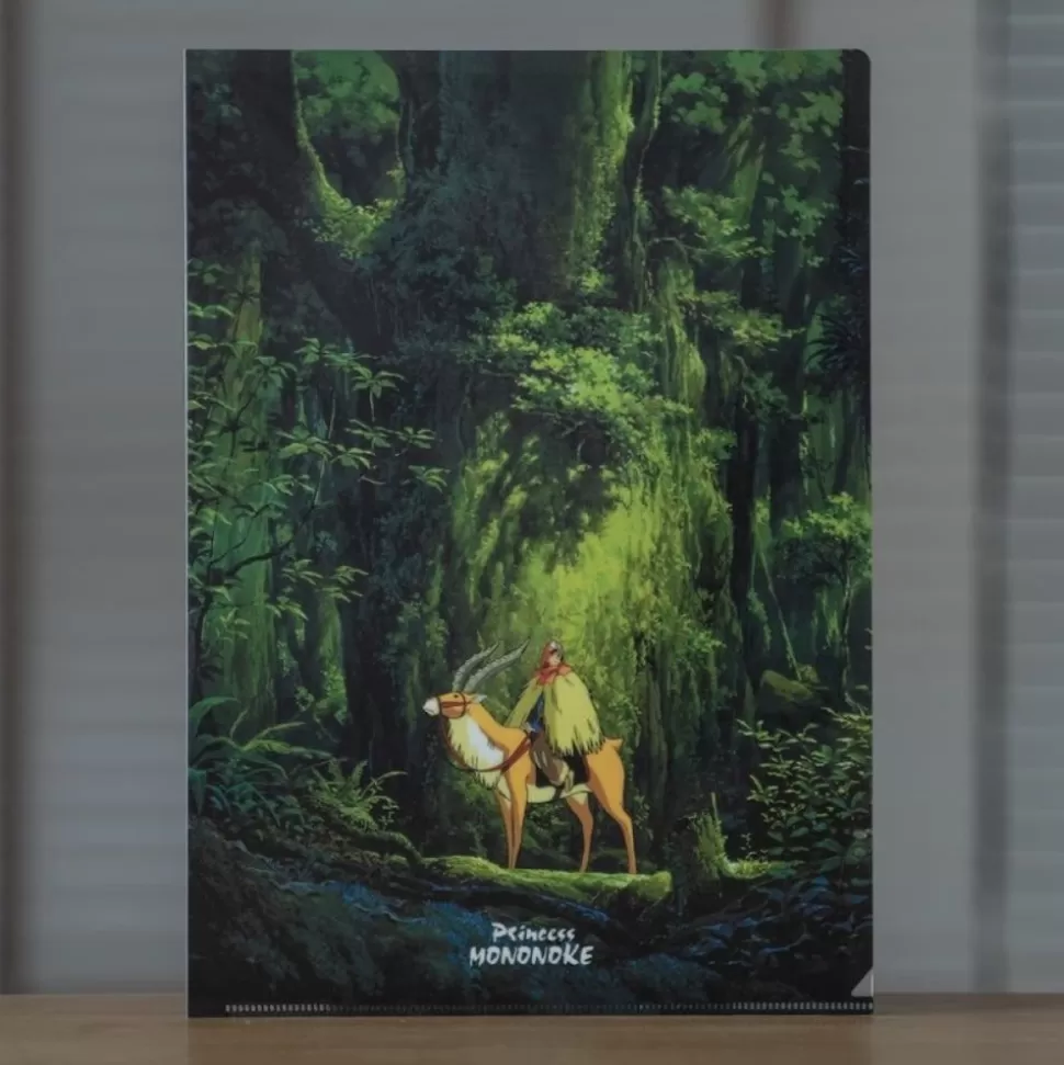Maison Ghibli A4 Size Clear Folder Ashitaka In The Woods - Princesse Mononoke- Storage