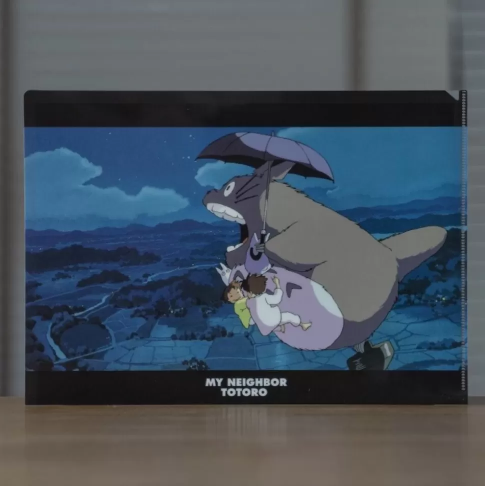 Maison Ghibli A4 Size Clear Folder Walk Of The Night Sky - My Neighbour Totoro- Storage