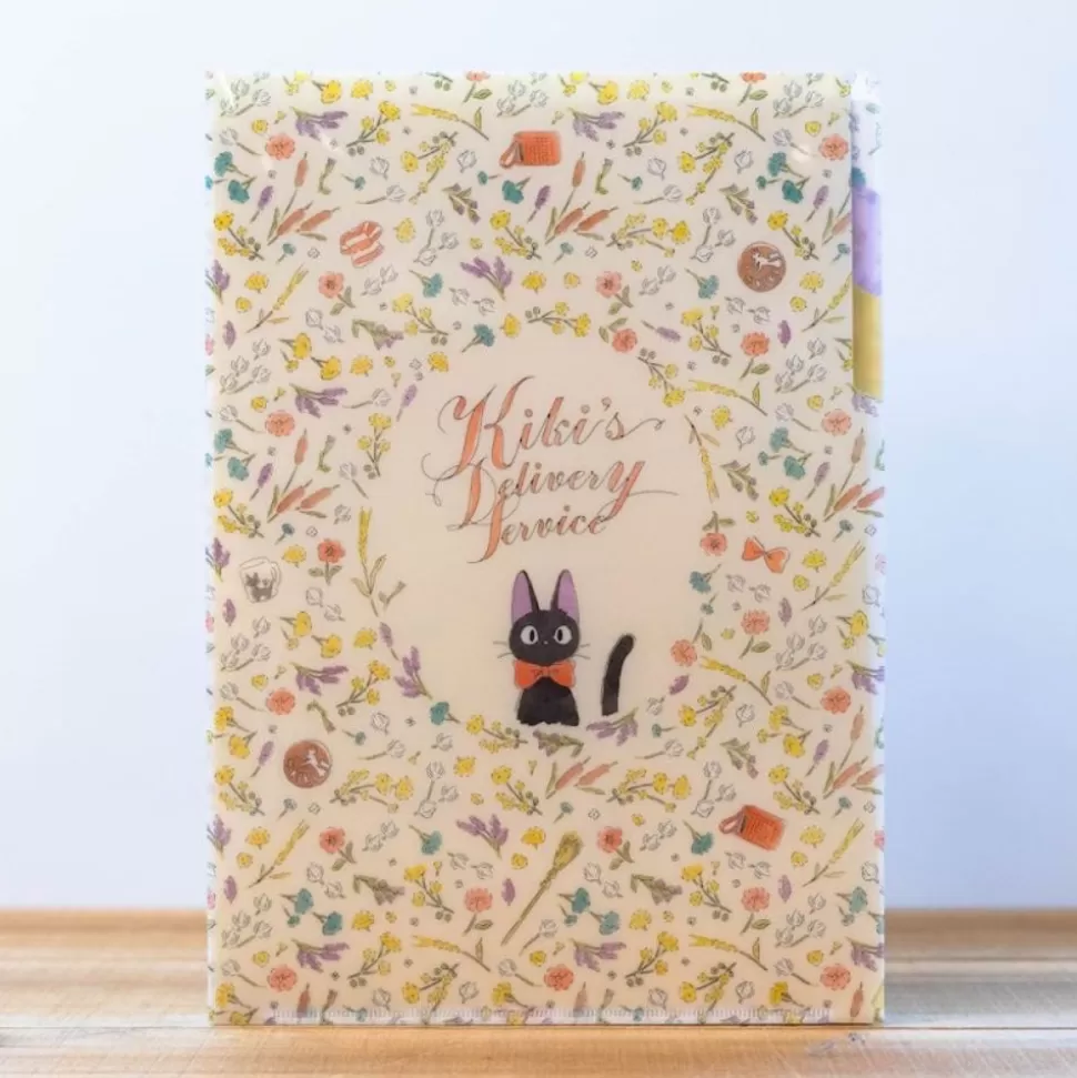 Maison Ghibli A4 Size Clear With 3 Flaps Flowers - Kiki'S Delivery Service- Storage