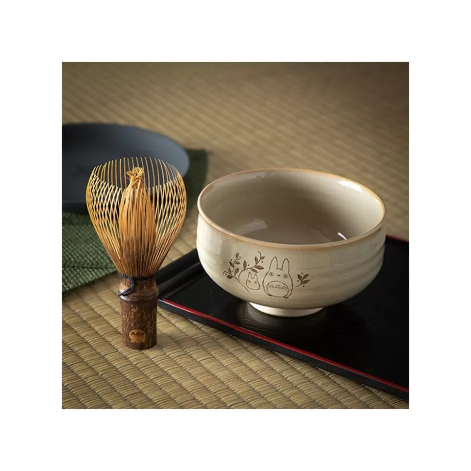 Maison Ghibli Akahada-Yaki Matcha Tea Bowl & Whisk - My Neighbor Totoro- Kitchenware