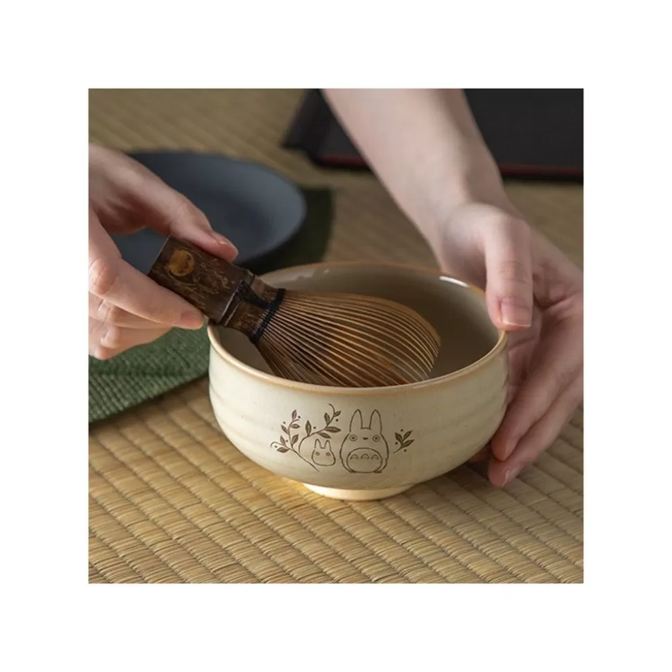 Maison Ghibli Akahada-Yaki Matcha Tea Bowl & Whisk - My Neighbor Totoro- Kitchenware