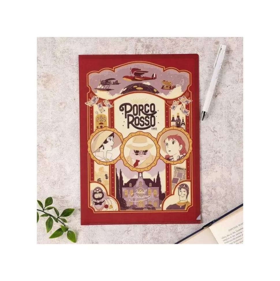 Maison Ghibli Art Deco Clear Folder A4 - Porco Rosso- Storage