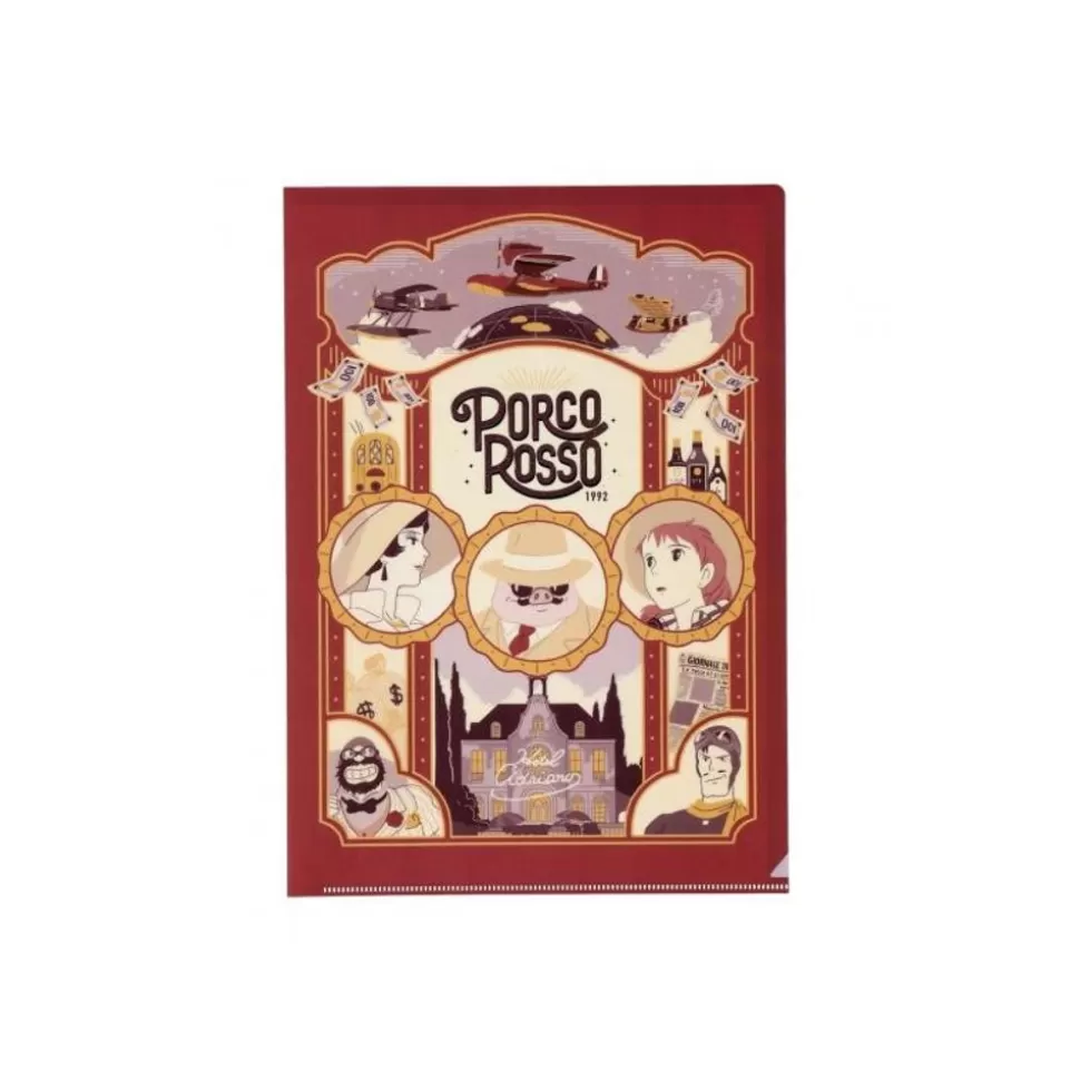 Maison Ghibli Art Deco Clear Folder A4 - Porco Rosso- Storage