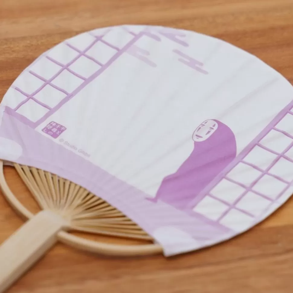 Maison Ghibli Bamboo Fan & Letter Set No Face With Flower - Spirited Away- Accessories