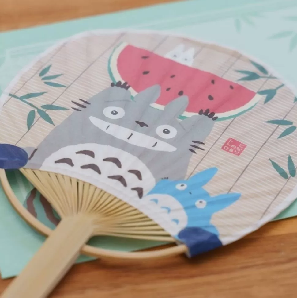 Maison Ghibli Bamboo Fan & Letter Set Totoro With Watermelon - My Neighbor Totoro- Accessories