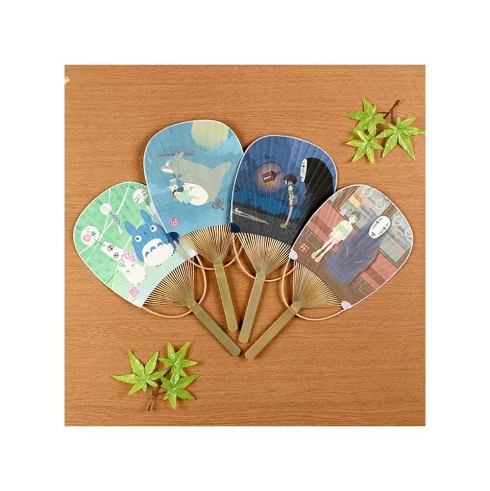 Maison Ghibli Bamboo Fan Chihiro & No Face On The Train - Spirited Away- Accessories