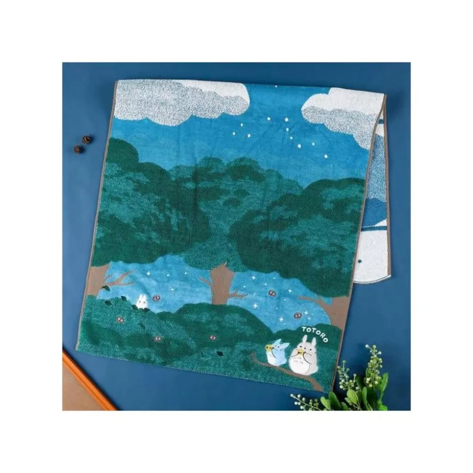 Maison Ghibli Bath Towel Under The Moon 60 X 120 Cm - My Neighbor Totoro- Household Linen