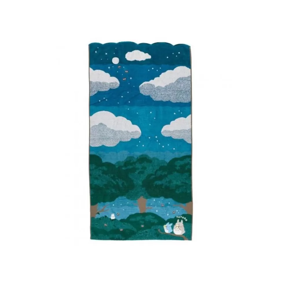 Maison Ghibli Bath Towel Under The Moon 60 X 120 Cm - My Neighbor Totoro- Household Linen