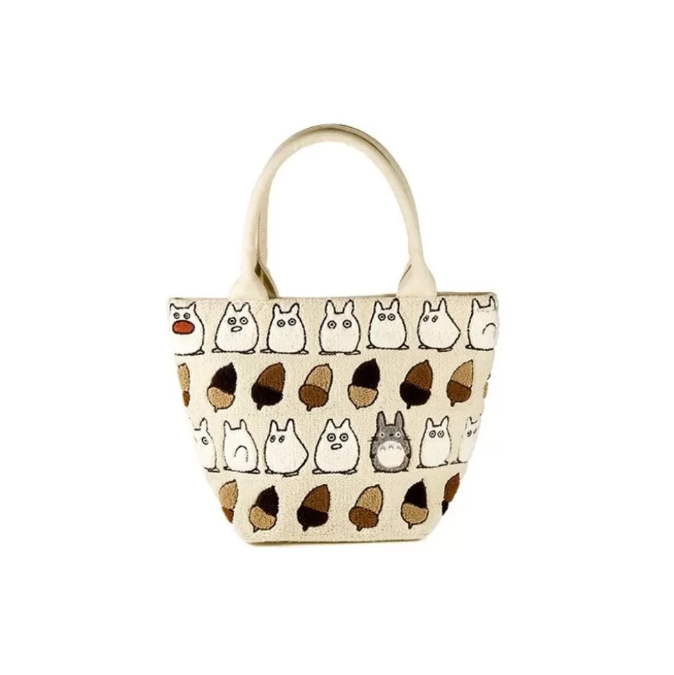 Maison Ghibli Beige Embroidered Bag Totoro Hazelnut - My Neighbor Totoro- Bags