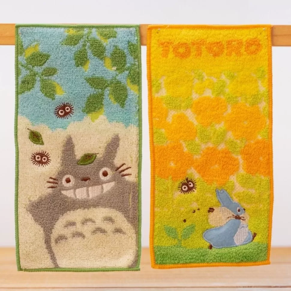 Maison Ghibli Big And Medium Totoro 2 Mini-Towels Pack 20 X 10 Cm - My Neighbor Tot- Household Linen
