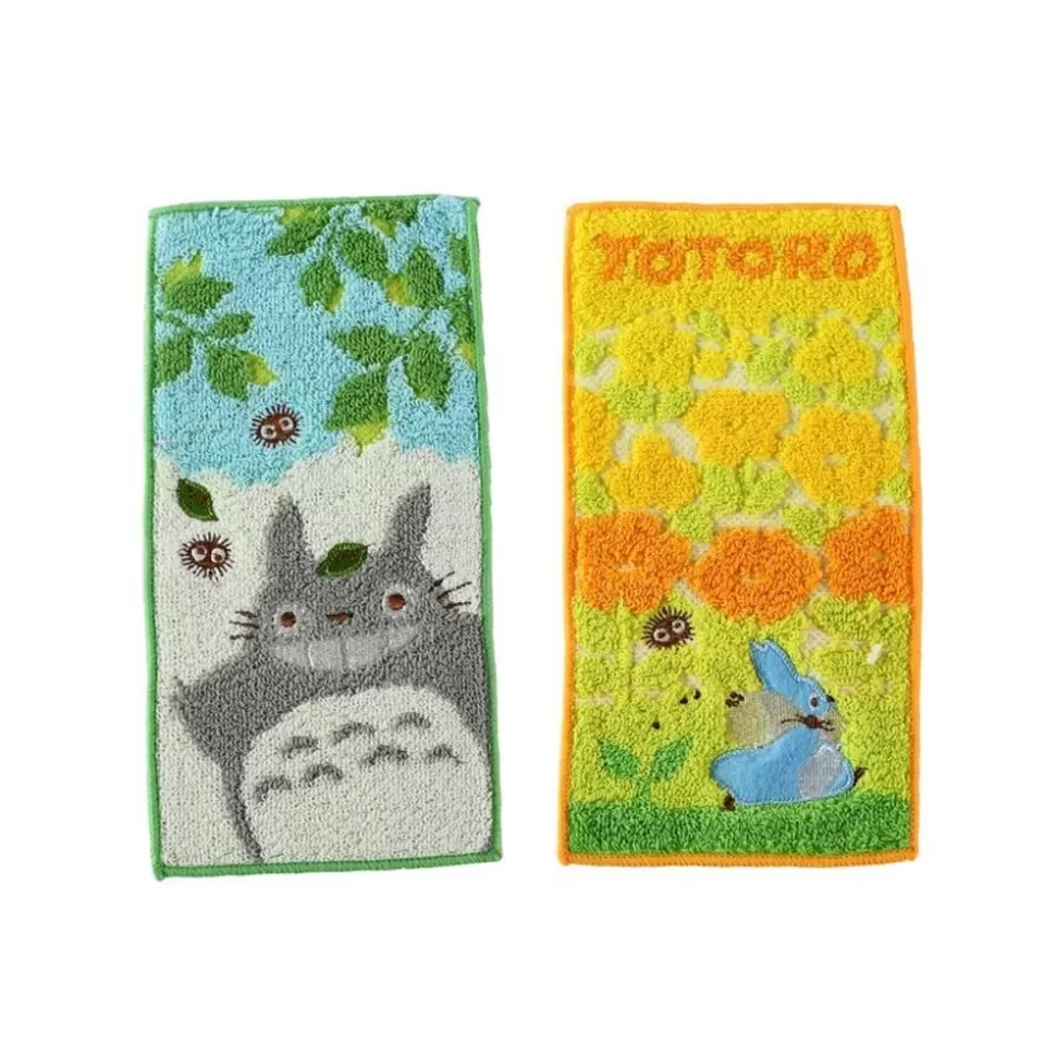 Maison Ghibli Big And Medium Totoro 2 Mini-Towels Pack 20 X 10 Cm - My Neighbor Tot- Household Linen