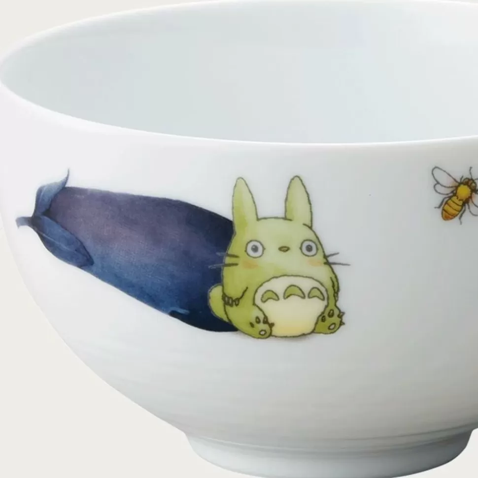 Maison Ghibli Bowl 13Cm Totoro Eggplant And Flower - My Neighbor Totoro- Kitchenware