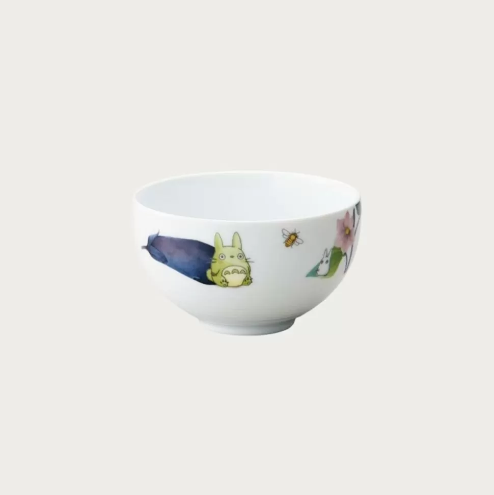 Maison Ghibli Bowl 13Cm Totoro Eggplant And Flower - My Neighbor Totoro- Kitchenware
