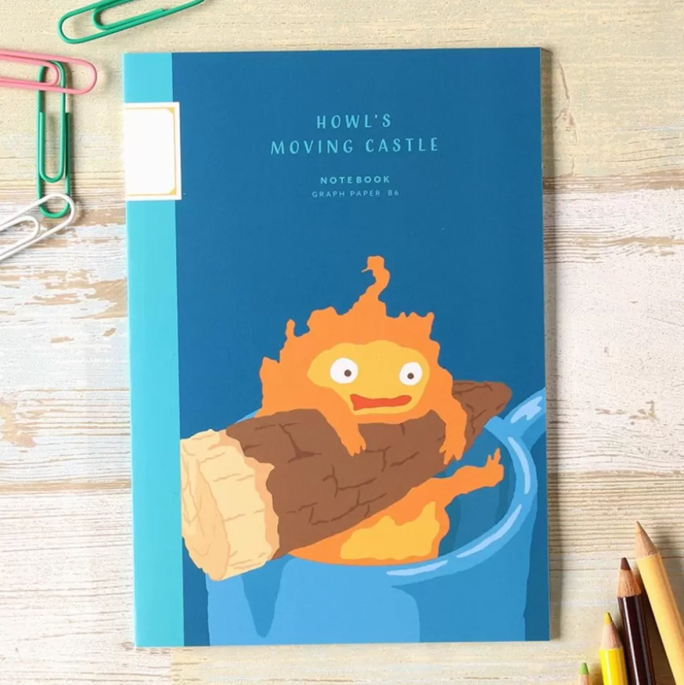 Maison Ghibli Carnet De Notes B6 Calcifer - Howl'S Moving Castle- Notebooks And Notepads