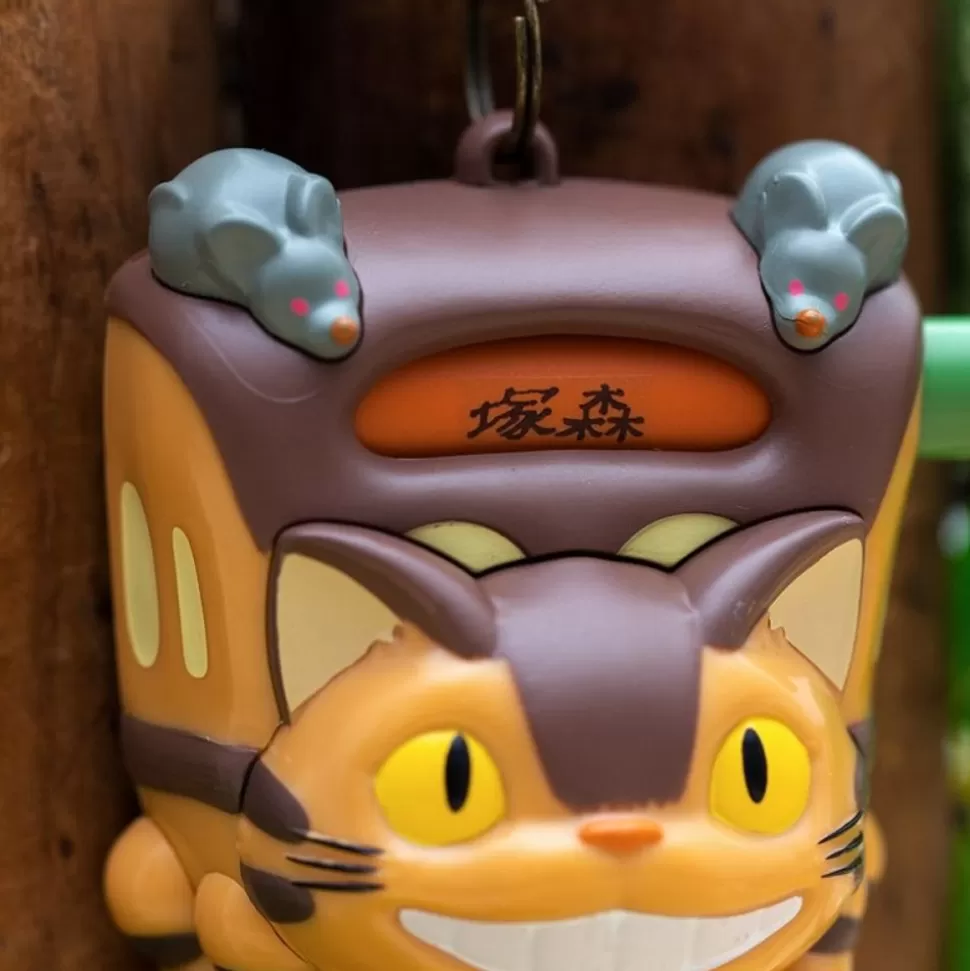 Maison Ghibli Catbus Destination Kurukuru Keyring - My Neighbour Totoro- Keychains