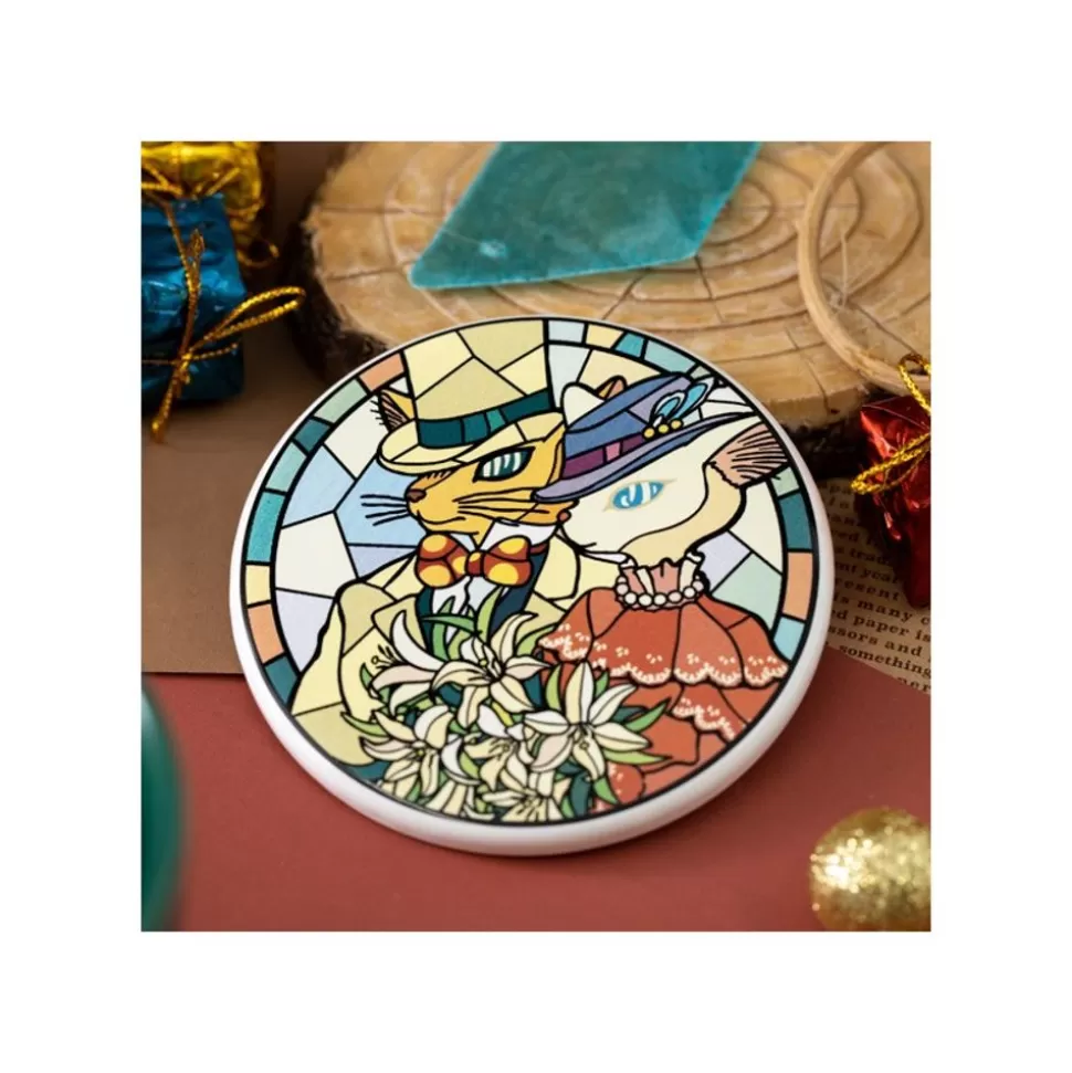 Maison Ghibli Ceramic Coaster Baron & Louise - Whisper Of The Heart- Kitchenware