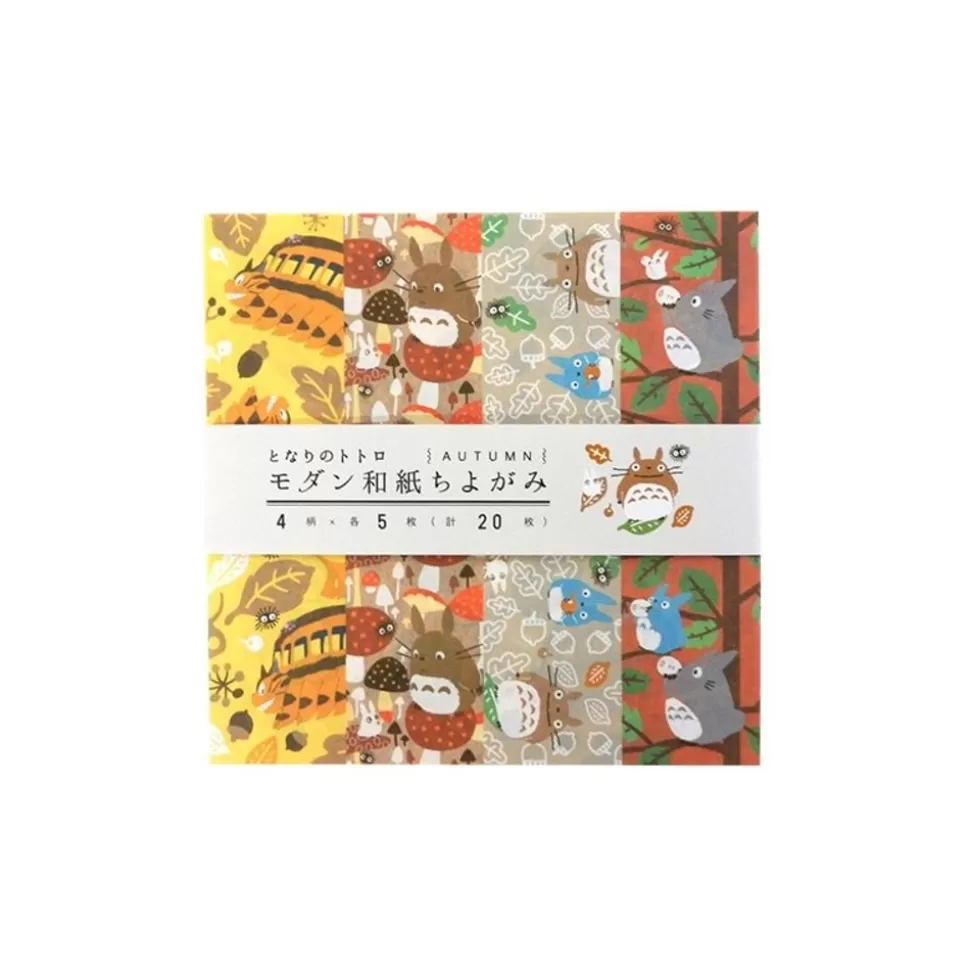 Maison Ghibli Chiyogami Paper Autumn - My Neighbor Totoro- Postcards And Letter Papers