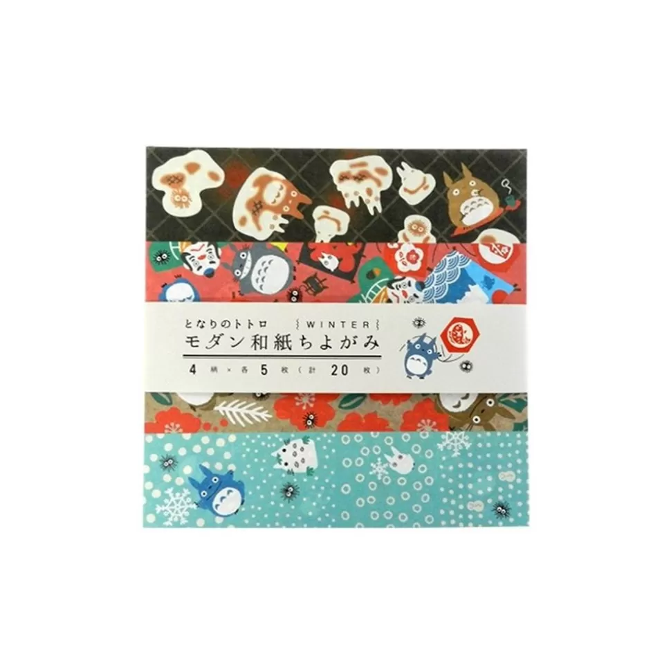 Maison Ghibli Chiyogami Paper Winter - My Neighbor Totoro- Postcards And Letter Papers