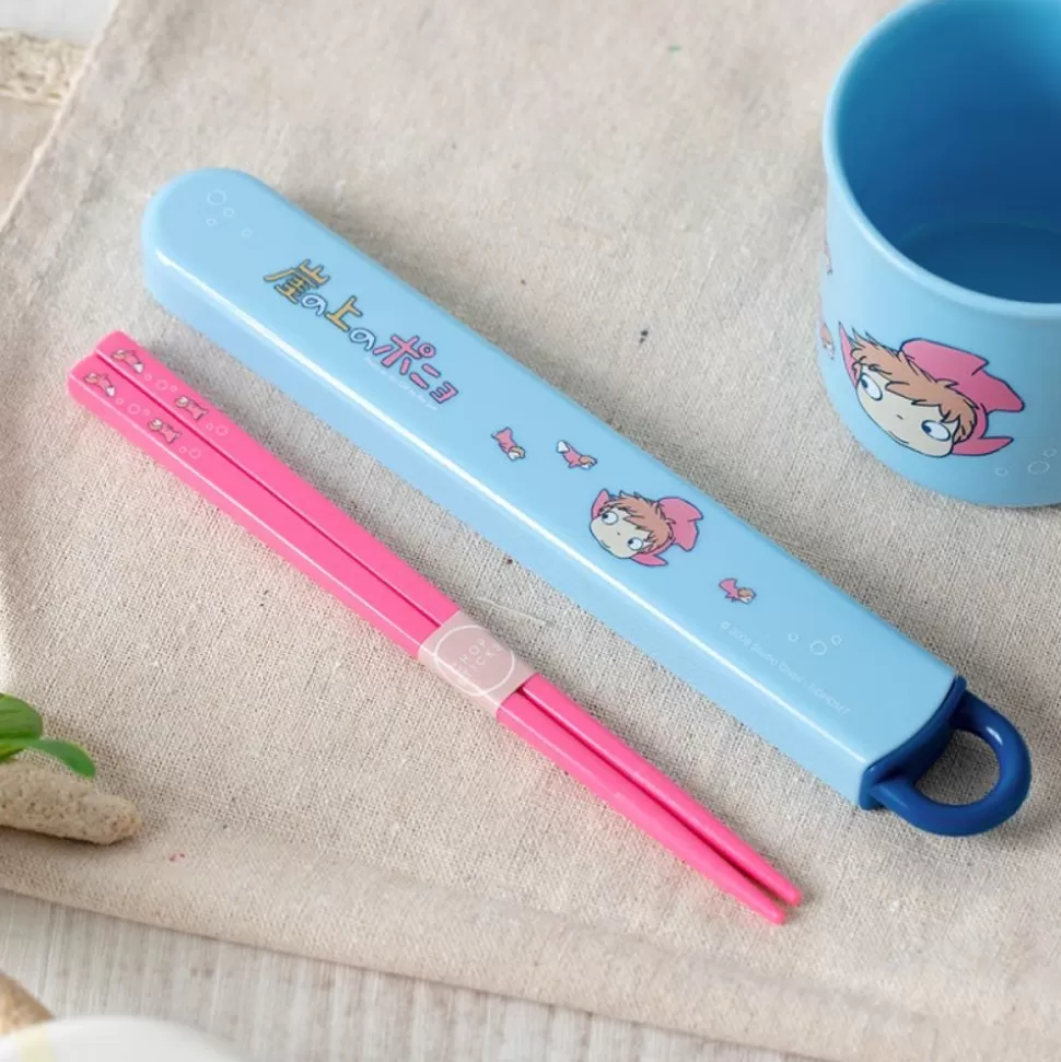 Maison Ghibli Chopsticks Box Set 16,5Cm Ponyo In The Ocean - Ponyo On The Cliff- Kitchenware