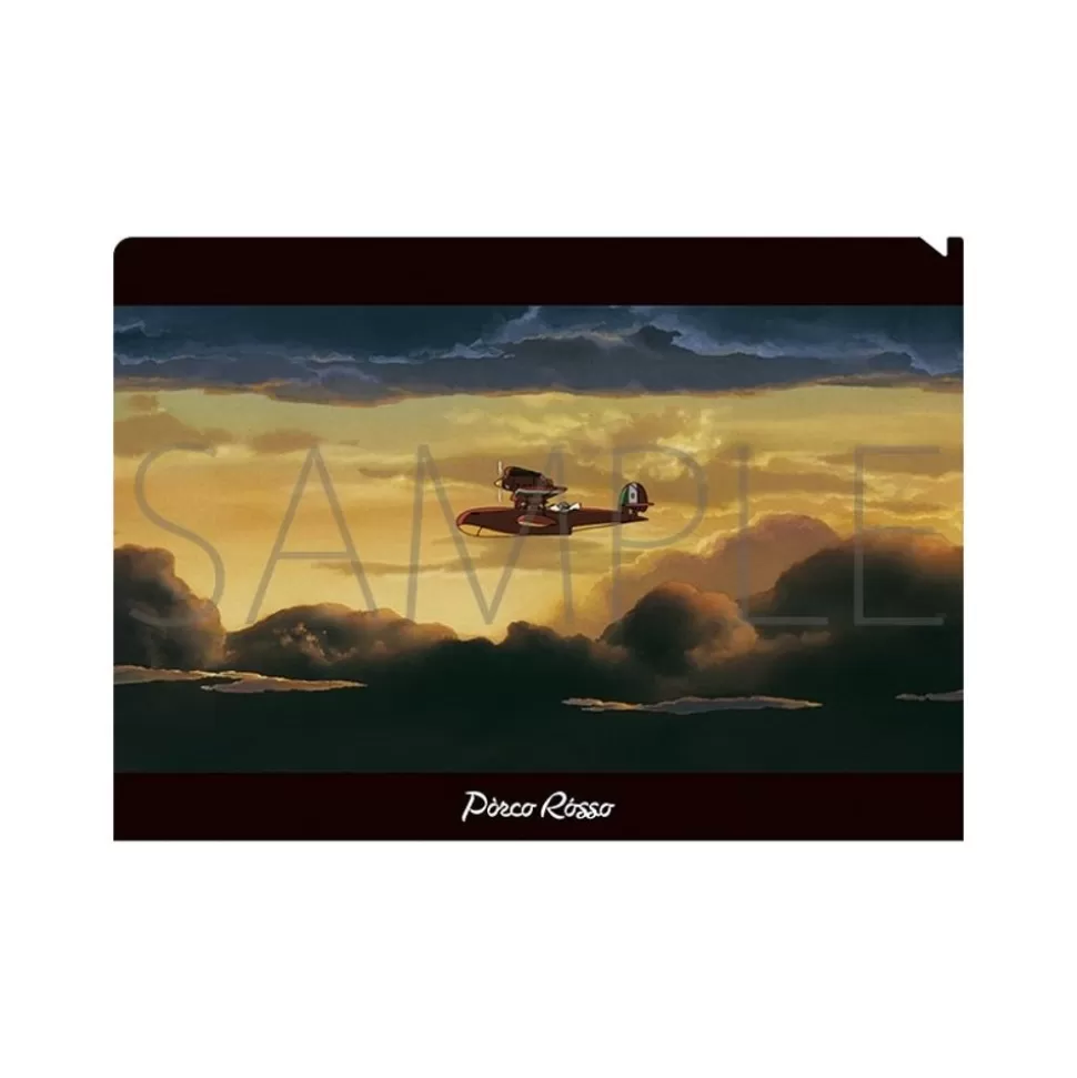 Maison Ghibli Clear Folder A4 Savoia Sunset - Porco Rosso- Storage