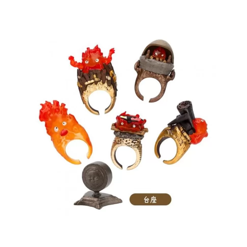 Maison Ghibli Collection Calcifer Assorted 6 Rings - Howl'S Moving Castle- Figurines