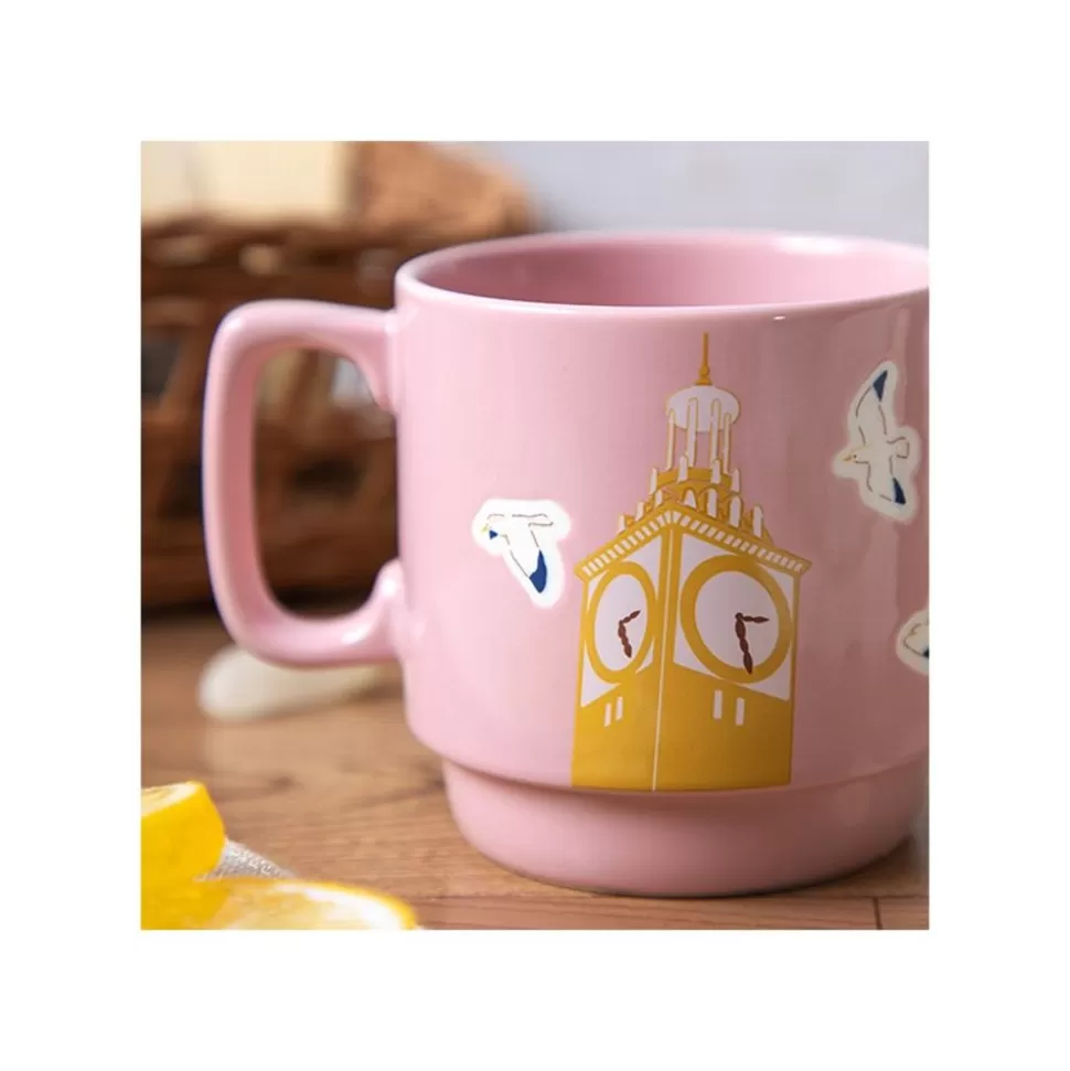 Maison Ghibli Coloful Embossed Mug Kiki On Her Broom - Kiki'S Delivery Service- Kitchenware