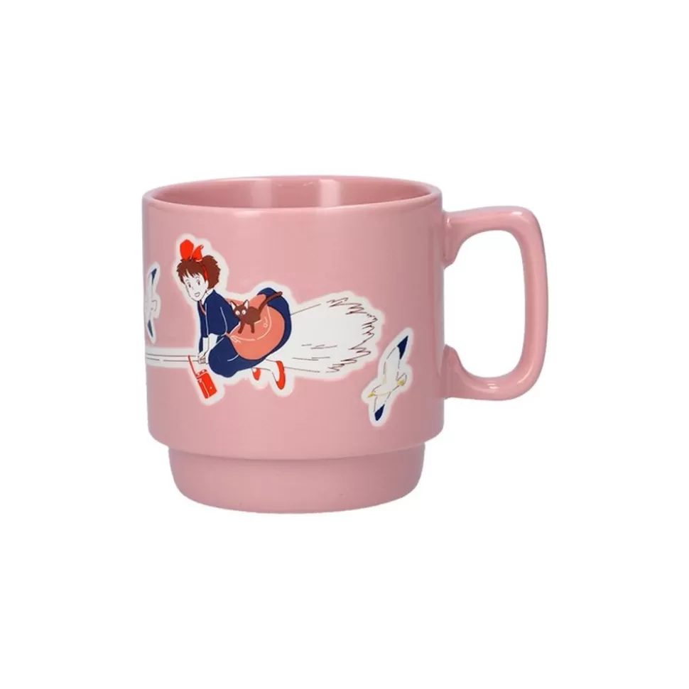 Maison Ghibli Coloful Embossed Mug Kiki On Her Broom - Kiki'S Delivery Service- Kitchenware