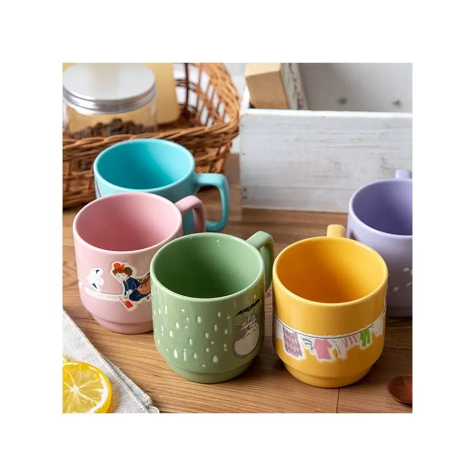 Maison Ghibli Coloful Embossed Mug Totoro Holding Umbrella - My Neighbor Totoro- Kitchenware