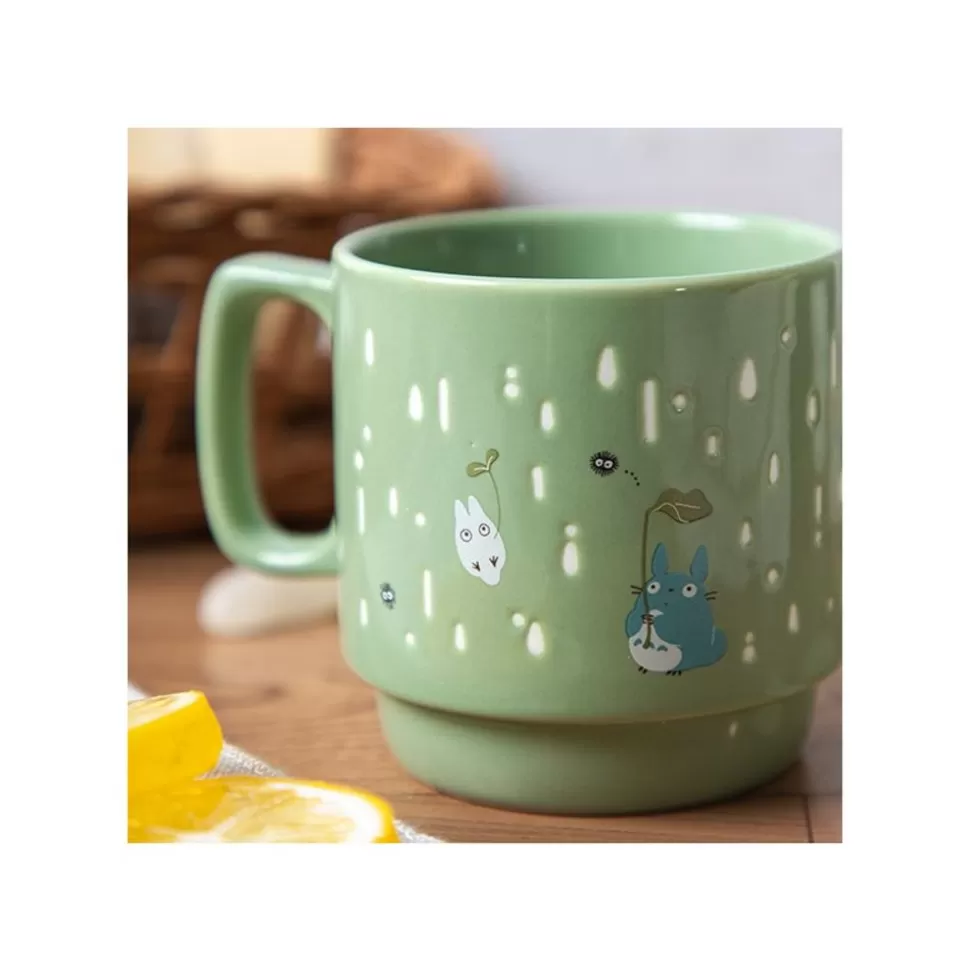 Maison Ghibli Coloful Embossed Mug Totoro Holding Umbrella - My Neighbor Totoro- Kitchenware