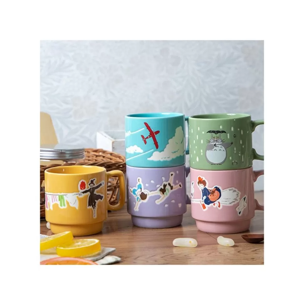 Maison Ghibli Coloful Embossed Mug Totoro Holding Umbrella - My Neighbor Totoro- Kitchenware