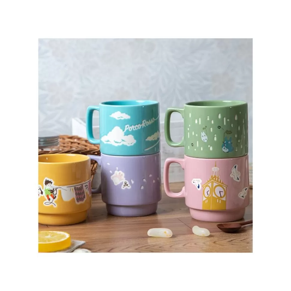Maison Ghibli Coloful Embossed Mug Totoro Holding Umbrella - My Neighbor Totoro- Kitchenware
