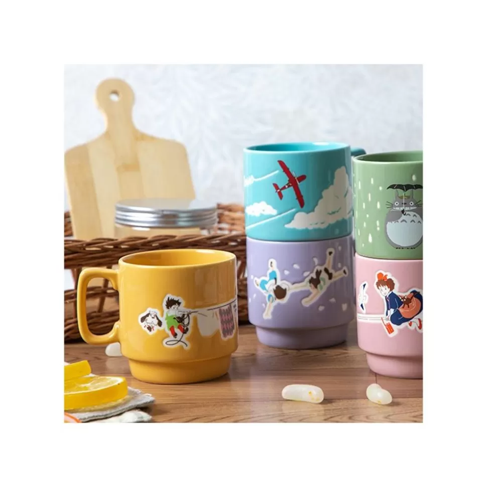 Maison Ghibli Coloful Embossed Mug Totoro Holding Umbrella - My Neighbor Totoro- Kitchenware