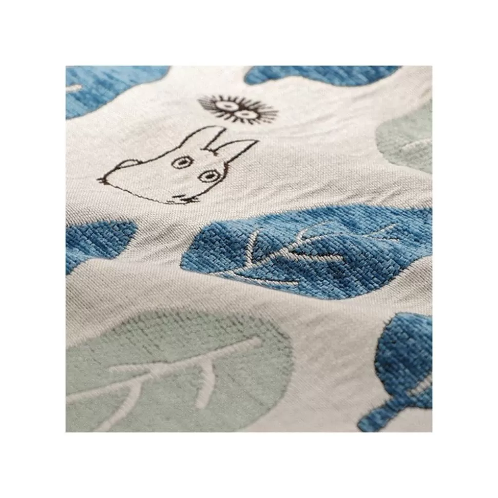 Maison Ghibli Cushion Big Totoro Blue & Green Leaves 45X45 Cm - My Neighbour Totoro- Furniture