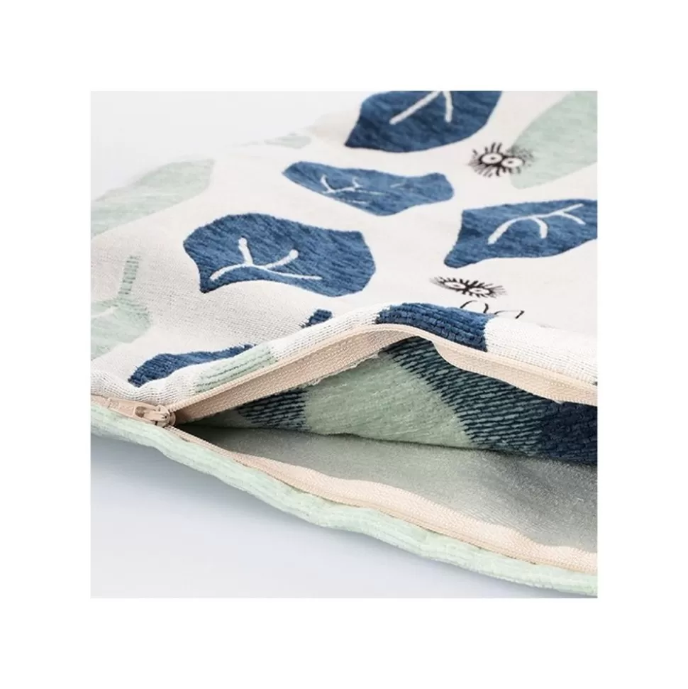 Maison Ghibli Cushion Big Totoro Blue & Green Leaves 45X45 Cm - My Neighbour Totoro- Furniture