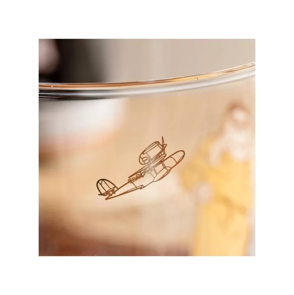 Maison Ghibli Decorated Glass Marco & Fio - Porco Rosso- Kitchenware
