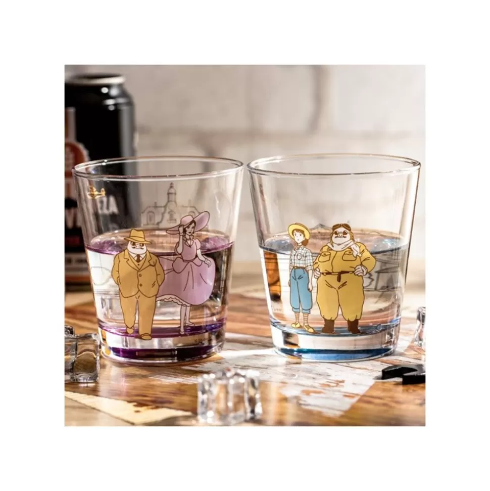 Maison Ghibli Decorated Glass Marco & Gina - Porco Rosso- Kitchenware