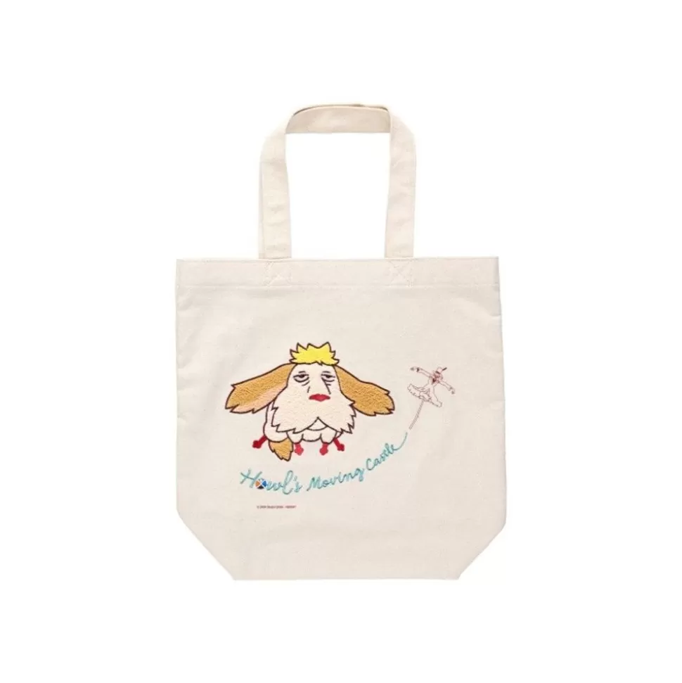 Maison Ghibli Embroidery Canvas Tote Bag Flying Heen - Howl'S Moving Castle- Bags