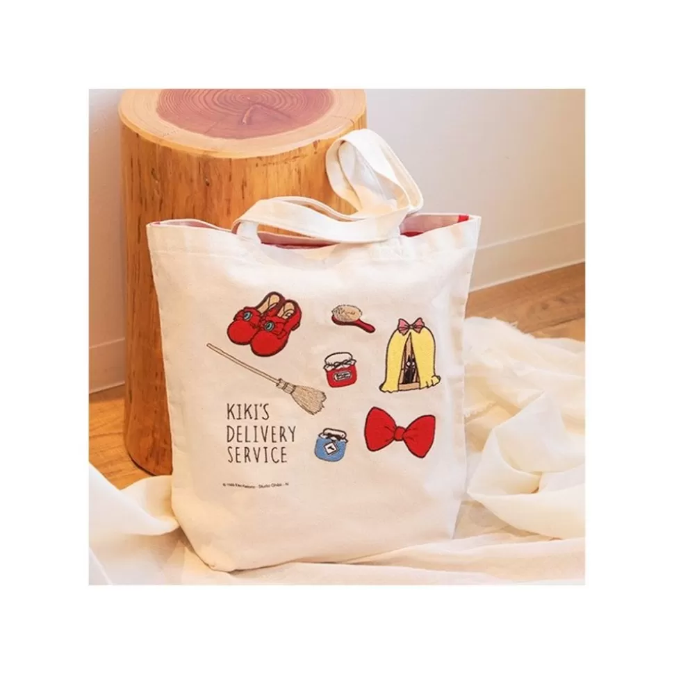 Maison Ghibli Embroidery Canvas Tote Bag Kiki - Kiki'S Delivery Service- Bags