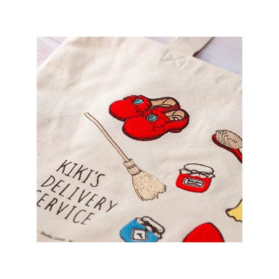 Maison Ghibli Embroidery Canvas Tote Bag Kiki - Kiki'S Delivery Service- Bags