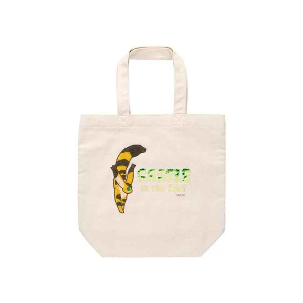 Maison Ghibli Embroidery Canvas Tote Bag Silent World - Castle In The Sky- Bags