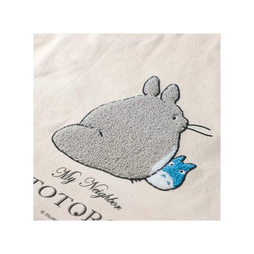 Maison Ghibli Embroidery Canvas Tote Bag Walking Away - My Neighbor Totoro- Bags