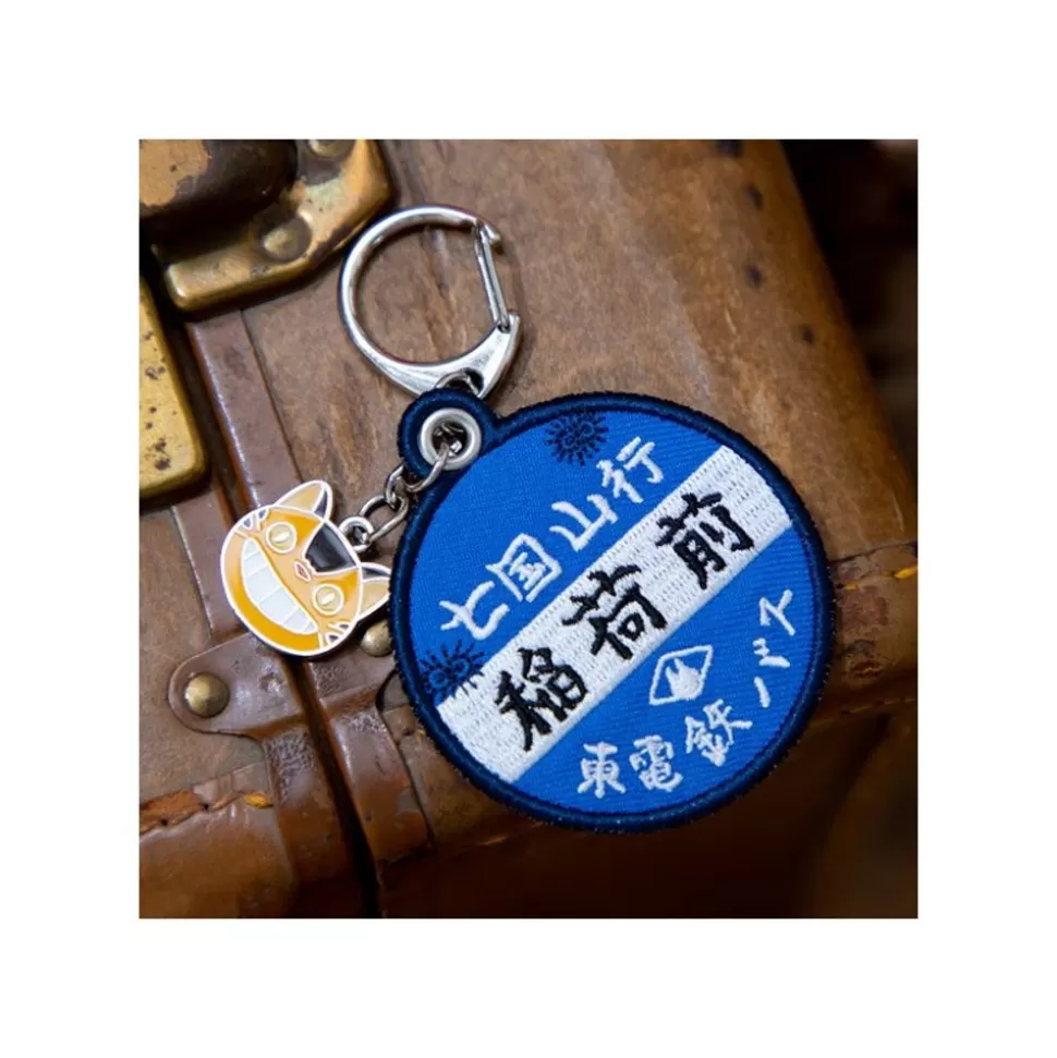 Maison Ghibli Embroidery Keychain Bus Stop - My Neighbor Totoro- Keychains