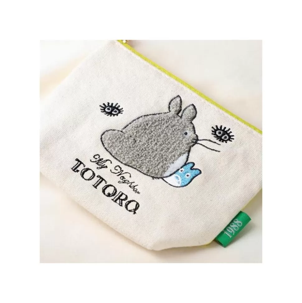 Maison Ghibli Embroidery Pouch Big And Medium Totoro - My Neighbor Totoro- Storage