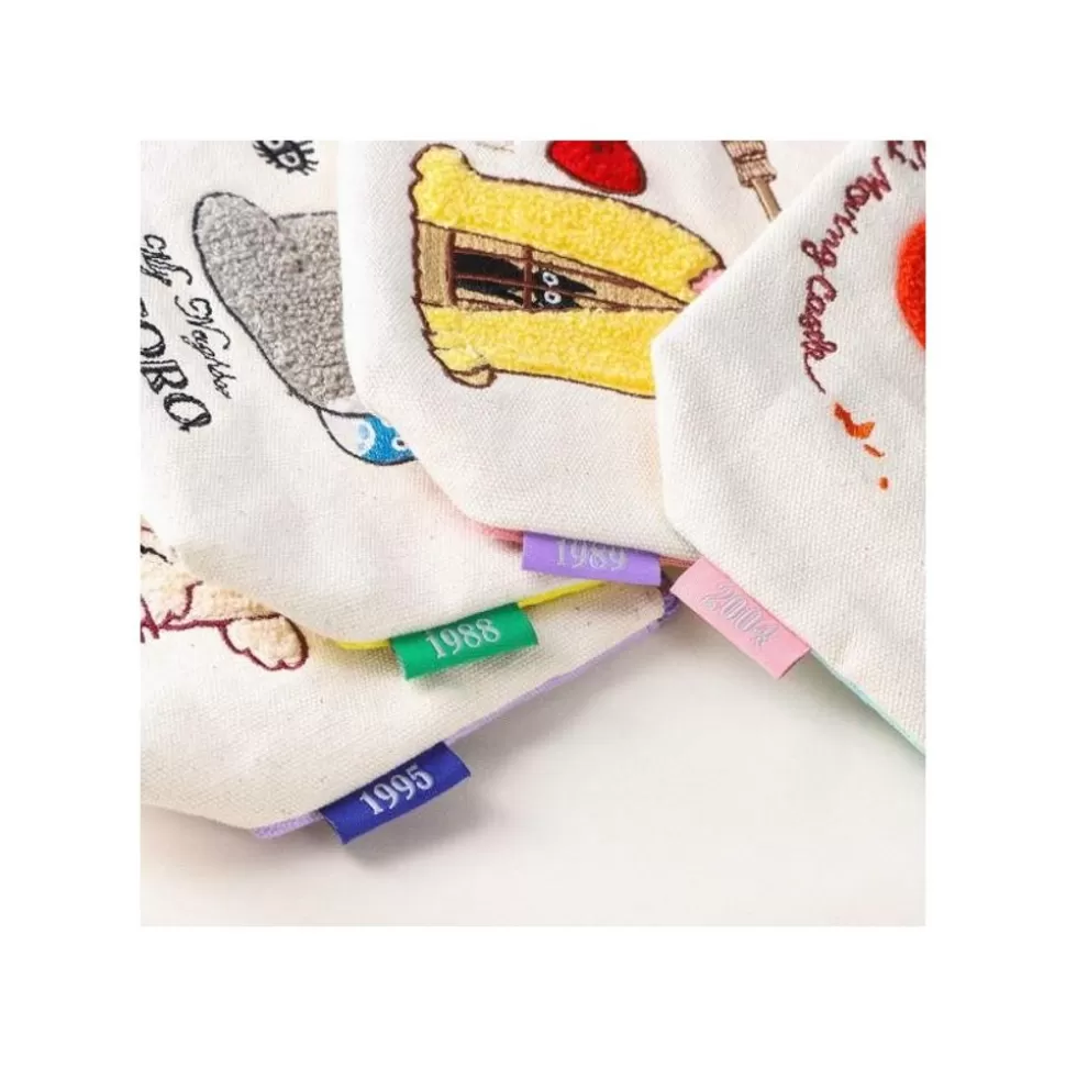 Maison Ghibli Embroidery Pouch Big And Medium Totoro - My Neighbor Totoro- Storage