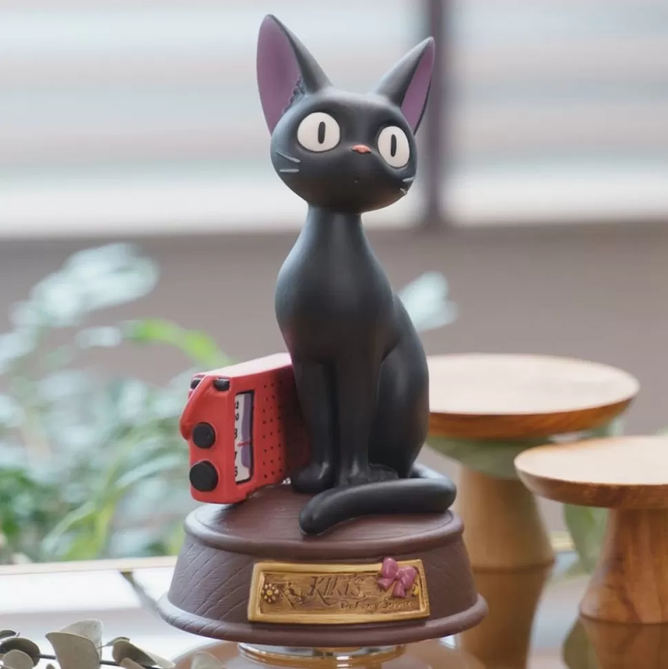 Maison Ghibli Great Musical Statue Jiji And Radio - Kiki'S Delivery Service- Music Boxes