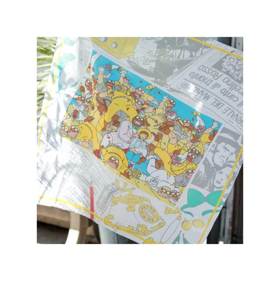 Maison Ghibli Handkerchief Souvenir Photo 53X53Cm - Porco Rosso- Outfits