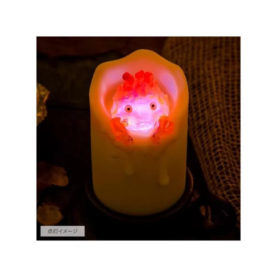 Maison Ghibli Illuminated Calcifer & Candle Statue - Howl'S Moving Castle- Statues