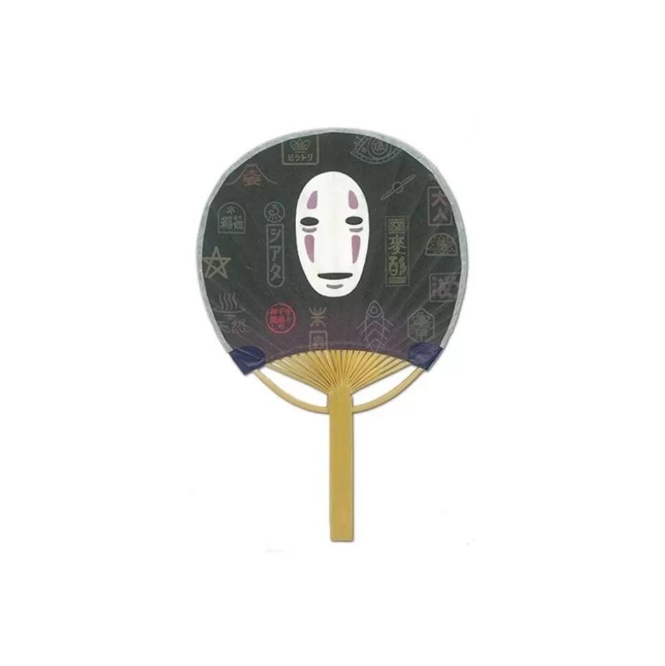 Maison Ghibli Japanese Bamboo Fan No Face And Signboard - Spirited Away- Accessories