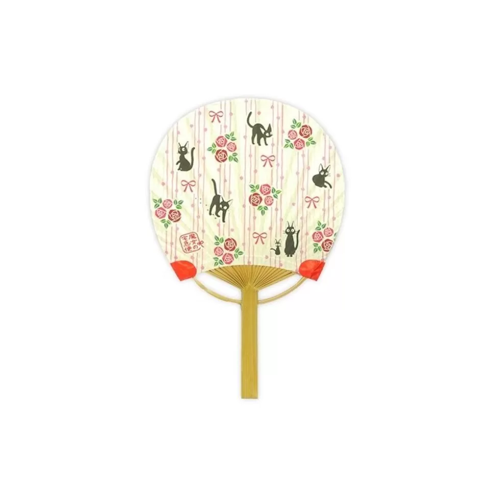 Maison Ghibli Japanese Bamboo Fan Rose Garden - Kiki'S Delivery Service- Accessories