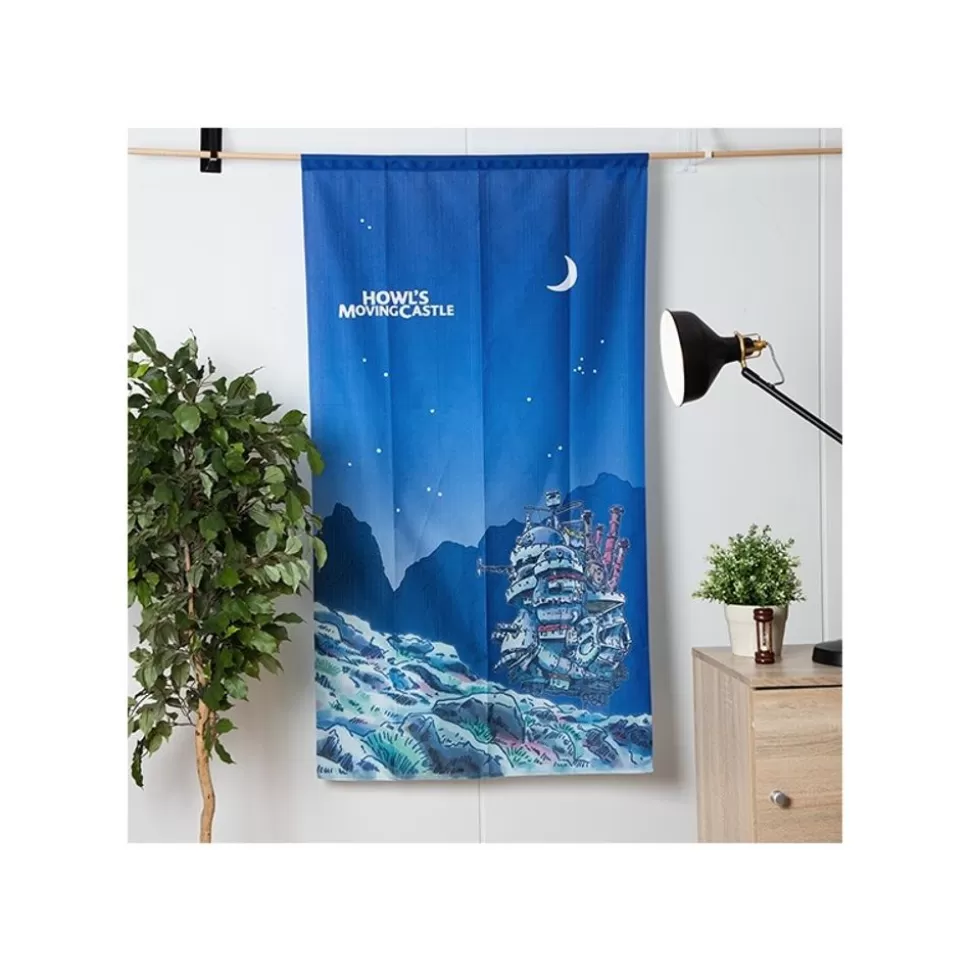 Maison Ghibli Japanese Curtain Moonlit Night - Howl'S Moving Castle- Wall Decoration